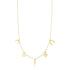 14K Yellow Gold Necklace with Polished Charms 