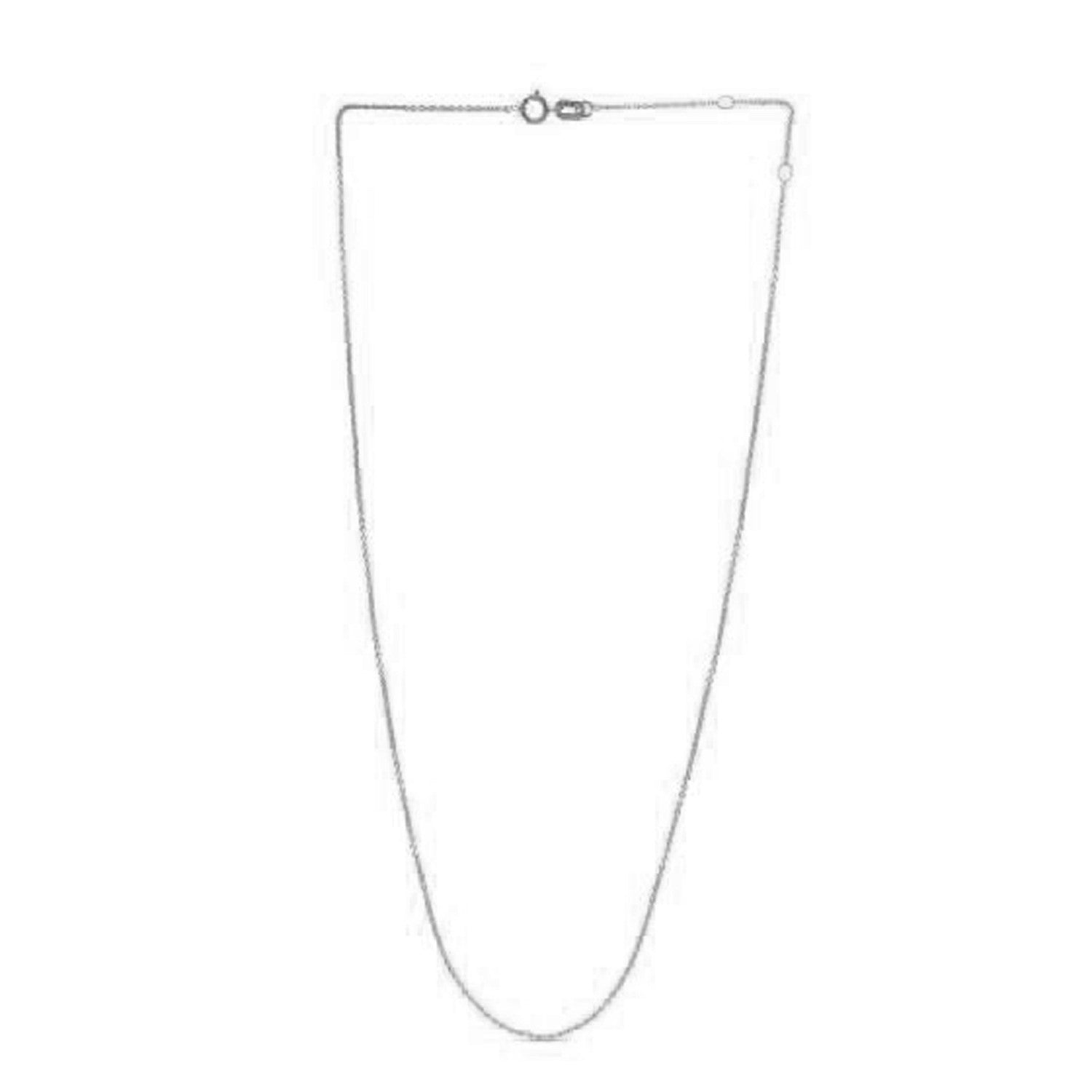Adjustable Cable Chain in 14k White Gold (0.97 mm)  DestGlow