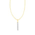 14k Yellow Gold Bar Pendant with Diamonds 