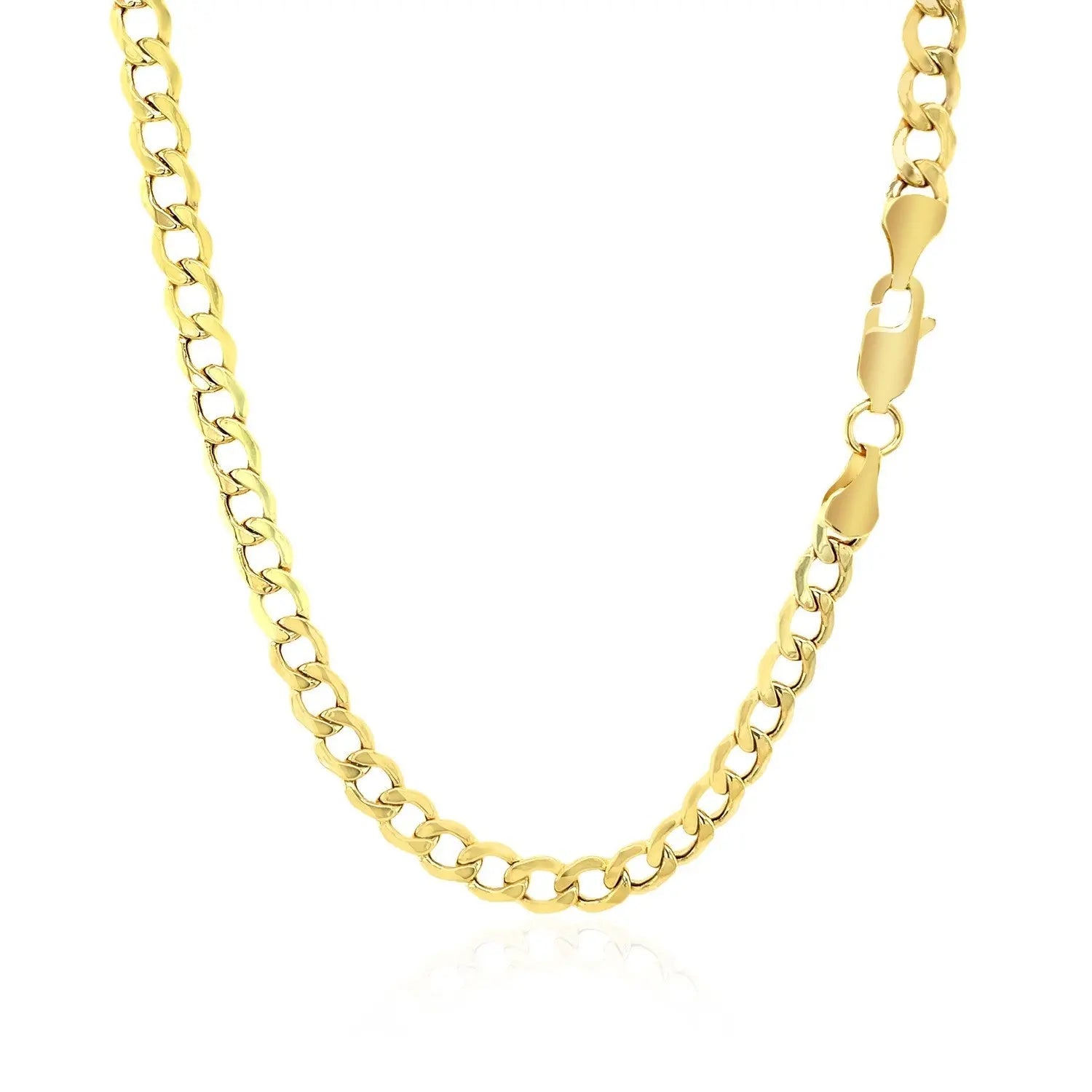 4.4mm 10k Yellow Gold Curb Chain 