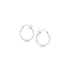 Polished Sterling Silver and Rhodium Plated Hoop Earrings (2x15mm) - DestGlow