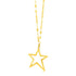 14k Yellow Gold Necklace with Star Pendant - necklaces