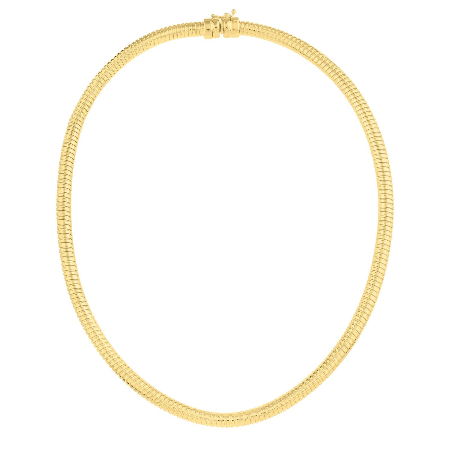 14k Yellow Gold Tubogas Necklace (5.00 mm) by Bids.com