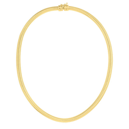 14k Yellow Gold Tubogas Necklace (5.00 mm) by Bids.com