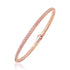 14k Rose Gold Fancy Weave Motif Bangle