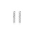 14k White Gold Textured Bar Earrings by Avera Group