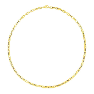 14k Yellow Gold Paperclip Chain Necklace