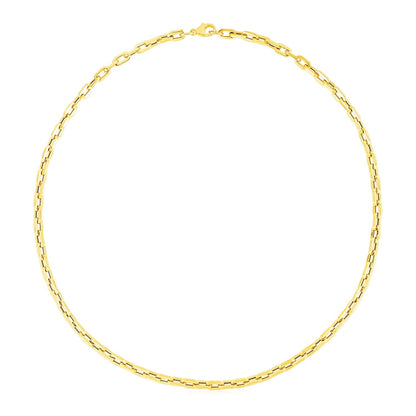 14k Yellow Gold Paperclip Chain Necklace by Bids.com