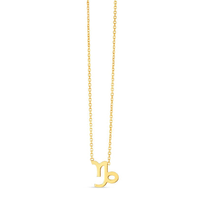14K Yellow Gold Capricorn Necklace  DestGlow