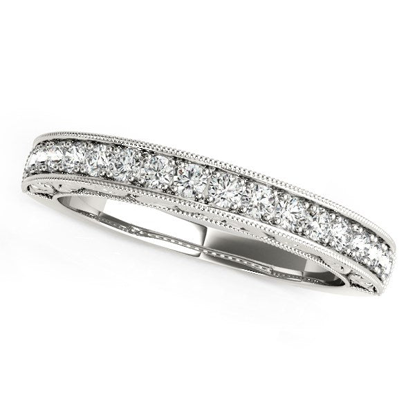 14k White Gold Antique Prong Set Diamond Wedding Ring (1/3 cttw) by Bids.com