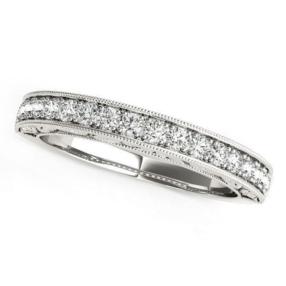 14k White Gold Antique Prong Set Diamond Wedding Ring (1/3 cttw) by Bids.com