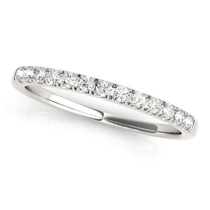 14k White Gold Timeless Diamond Wedding Ring (1/5 cttw) by Bids.com