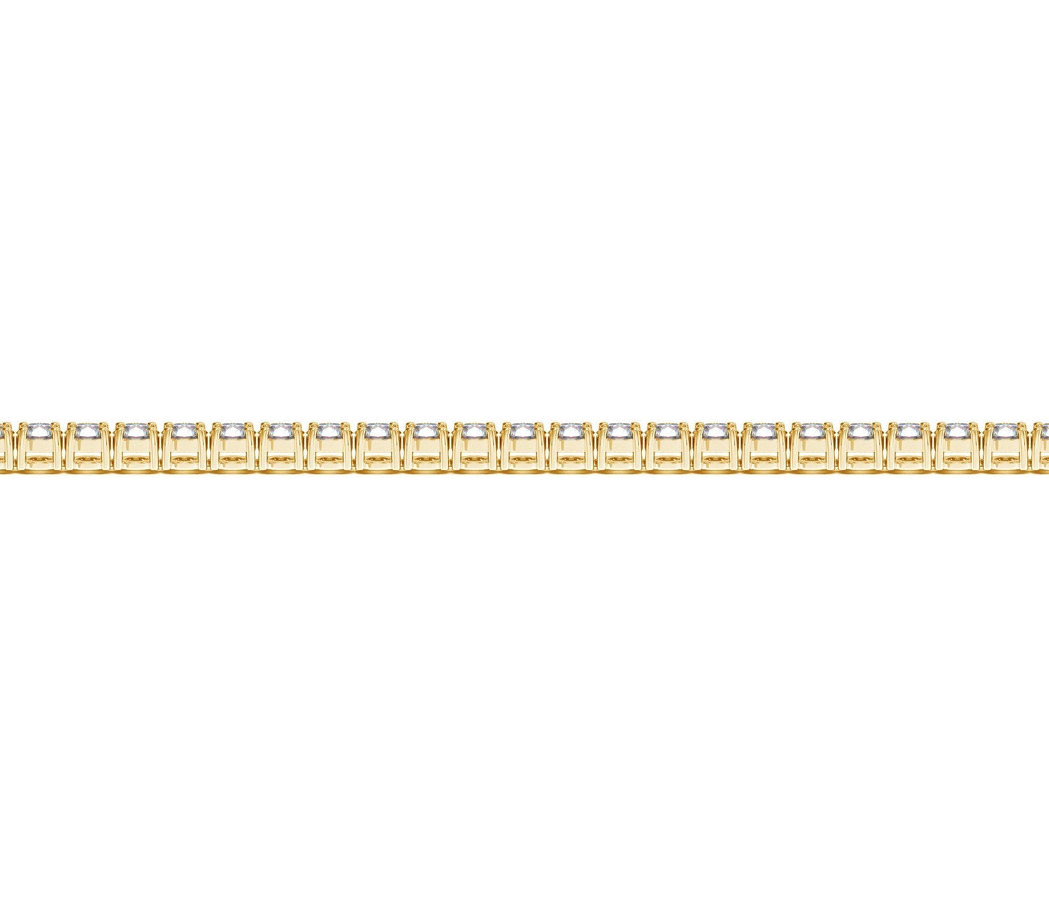 Lab Grown Round Diamond Tennis Bracelet in 14k Yellow Gold (3 cctw F/G  VS2/SI1) 