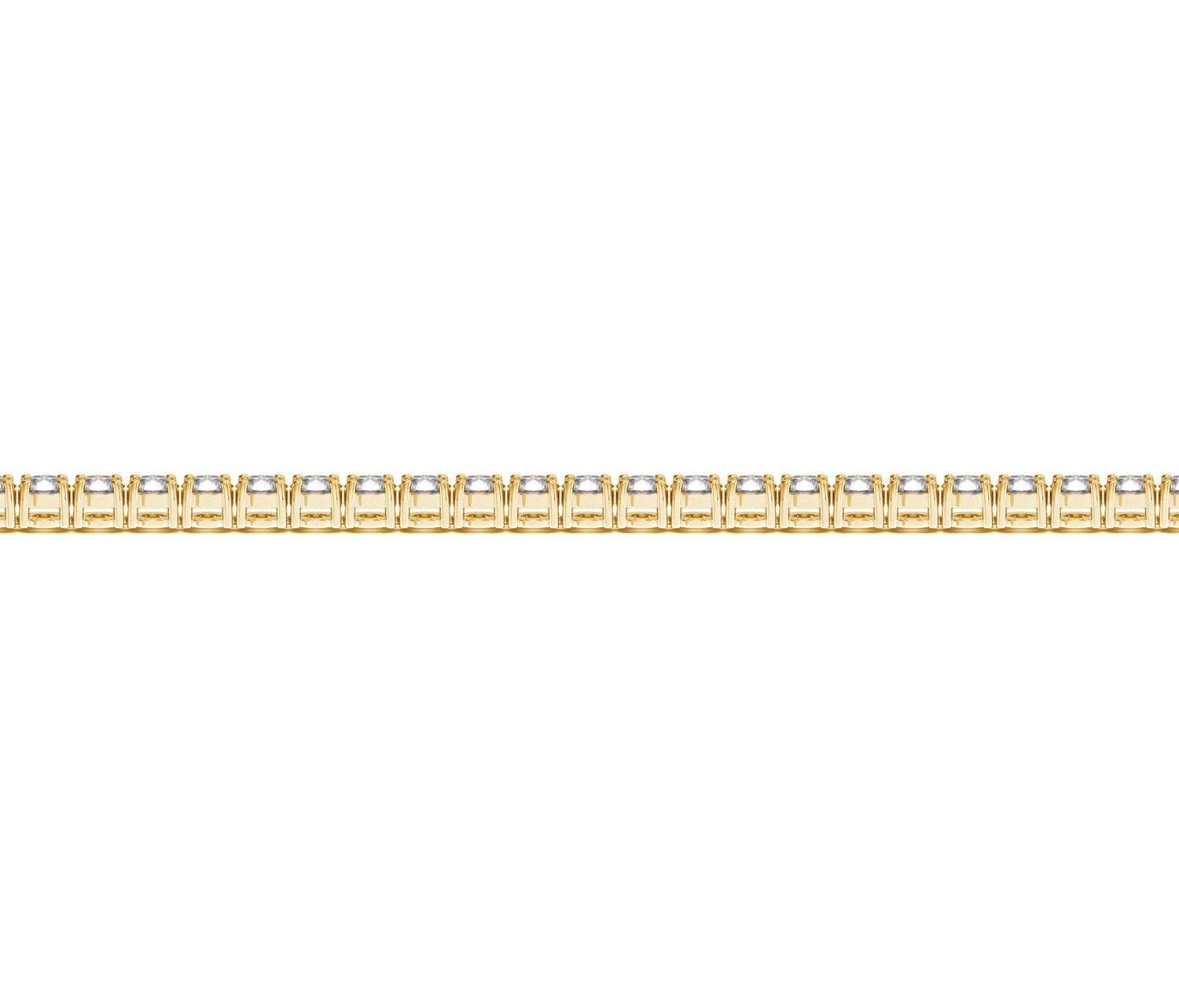 Lab Grown Round Diamond Tennis Bracelet in 14k Yellow Gold (3 cctw F/G VS2/SI1) by Bids.com