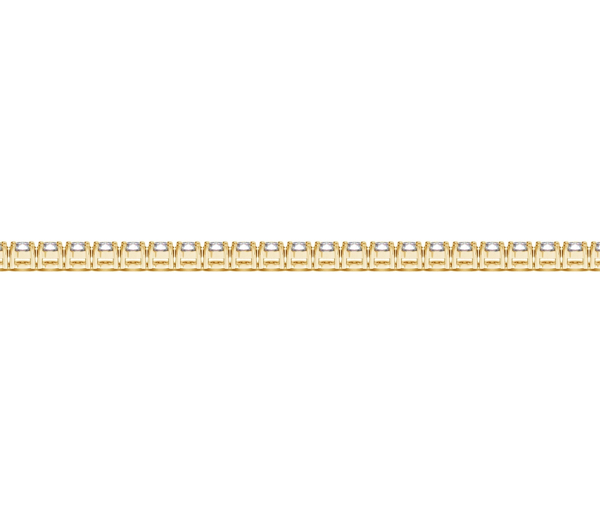 Lab Grown Round Diamond Tennis Bracelet in 14k Yellow Gold (3 cctw F/G VS2/SI1) by Bids.com