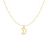 14k Yellow Gold Necklace with Moon - necklaces