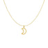 14k Yellow Gold Necklace with Moon 