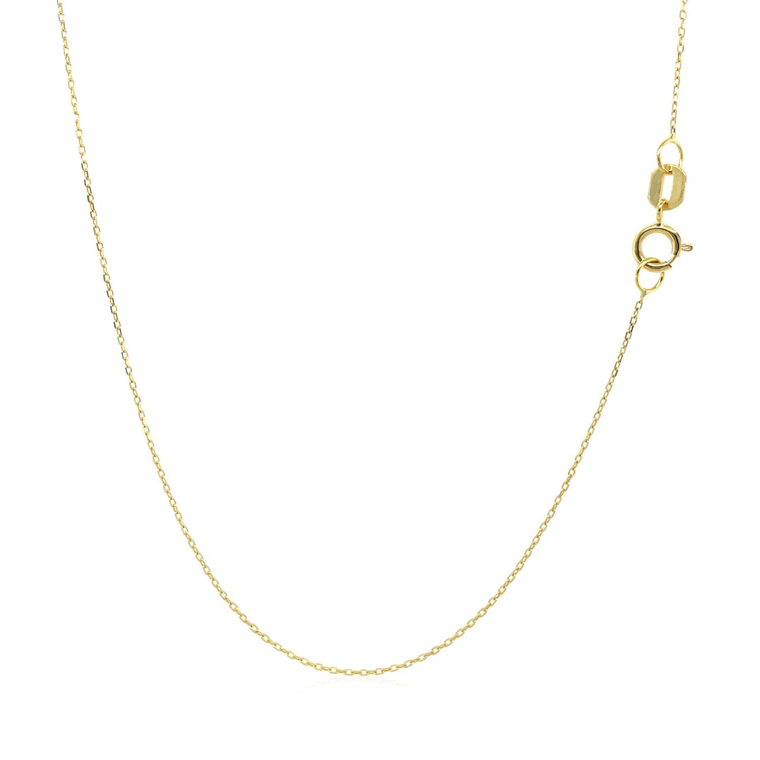 14k Yellow Gold Necklace with Moon - DestGlow