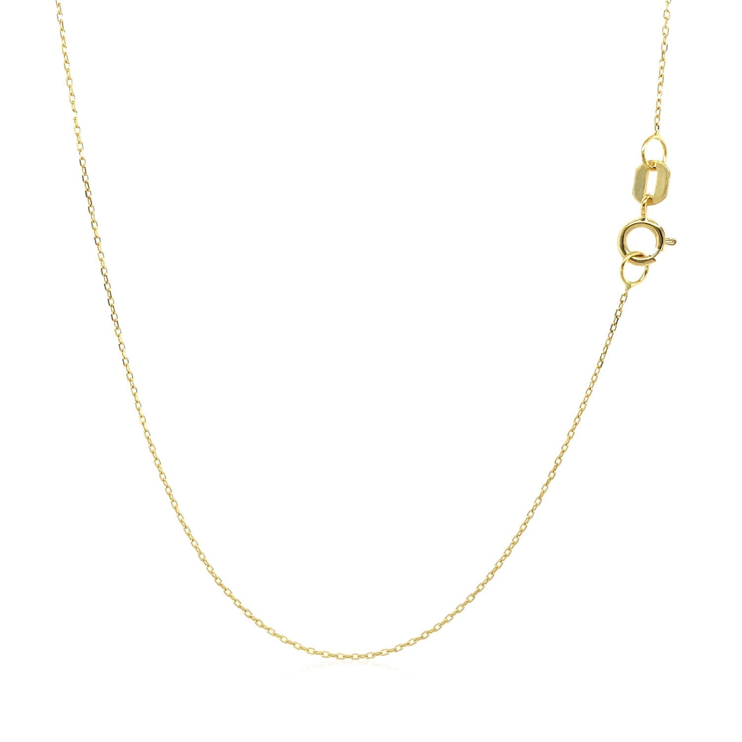 14k Yellow Gold Necklace with Moon - DestGlow