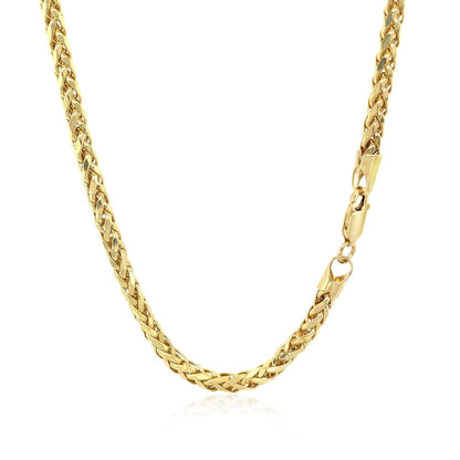 3.15mm 14k Yellow Gold Diamond Cut Round Franco Chain by Bids.com