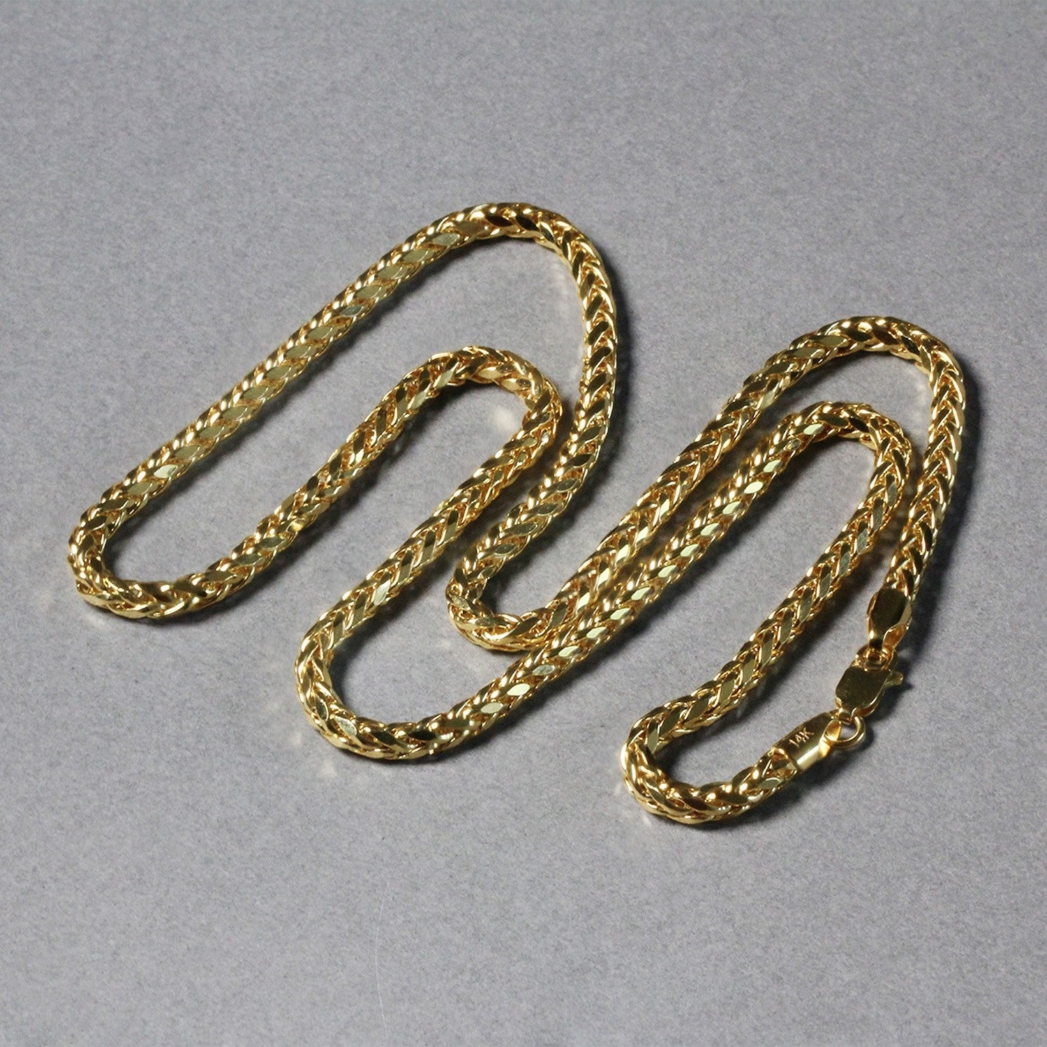 3.15mm 14k Yellow Gold Diamond Cut Round Franco Chain by Bids.com