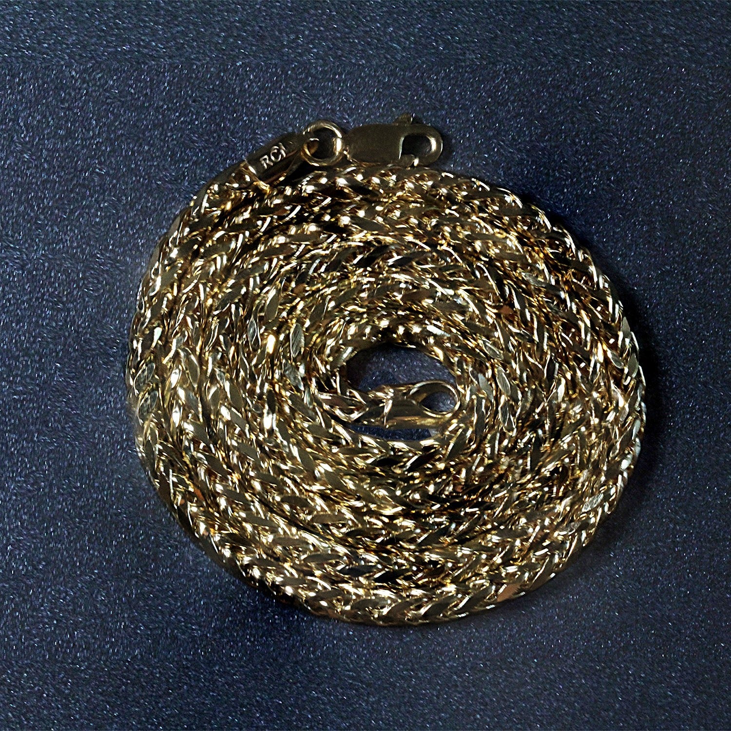 3.15mm 14k Yellow Gold Diamond Cut Round Franco Chain by Bids.com