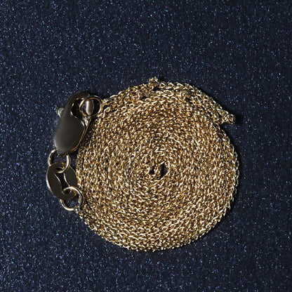 14k Yellow Gold Round Wheat Chain (0.60 mm)
