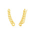 14k Yellow Gold Ear Climber Earring with Chain Links - earrings