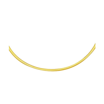 2.5mm 14k Two Tone Gold Reversible Omega Necklace by Bids.com