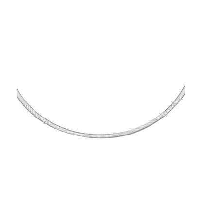 2.5mm 14k Two Tone Gold Reversible Omega Necklace 
