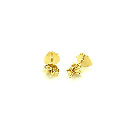 14k Yellow Gold Enameled Strawberry Childrens Earrings - DestGlow