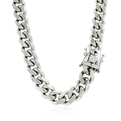 Sterling Silver Rhodium Plated Miami Cuban Chain 8.4mm by Bids.com