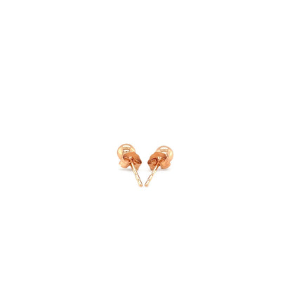 14k Rose Gold Ball Style Stud Earrings (4mm) - DestGlow
