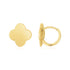 14K Yellow Gold Polished Clover Stud Earrings - earrings
