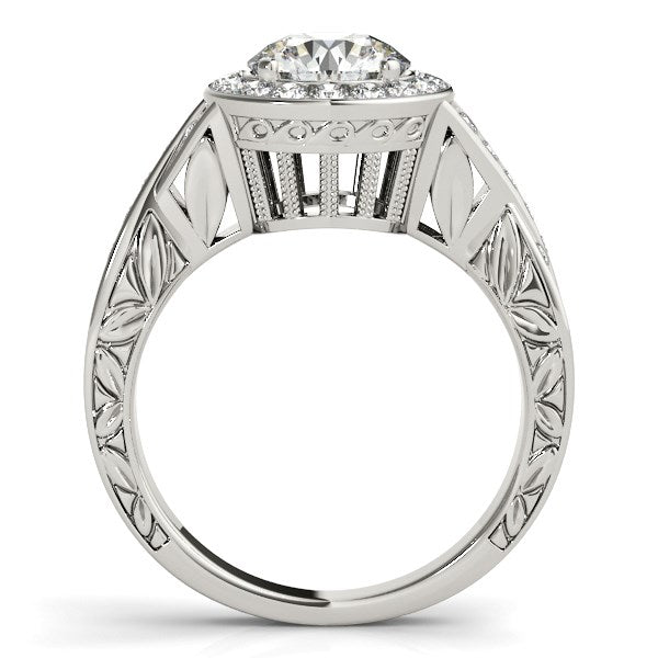 Halo Set Diamond Engagement Ring in 14k White Gold (1 5/8 cttw) by Bids.com