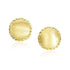 14k Yellow Gold Dome Satin Finish Earrings with Diamond Cut Edge - accessories