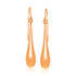 14k Rose Gold Long Polished Teardrop Dangling Earrings - accessories