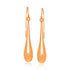 14k Rose Gold Long Polished Teardrop Dangling Earrings by Avera Group