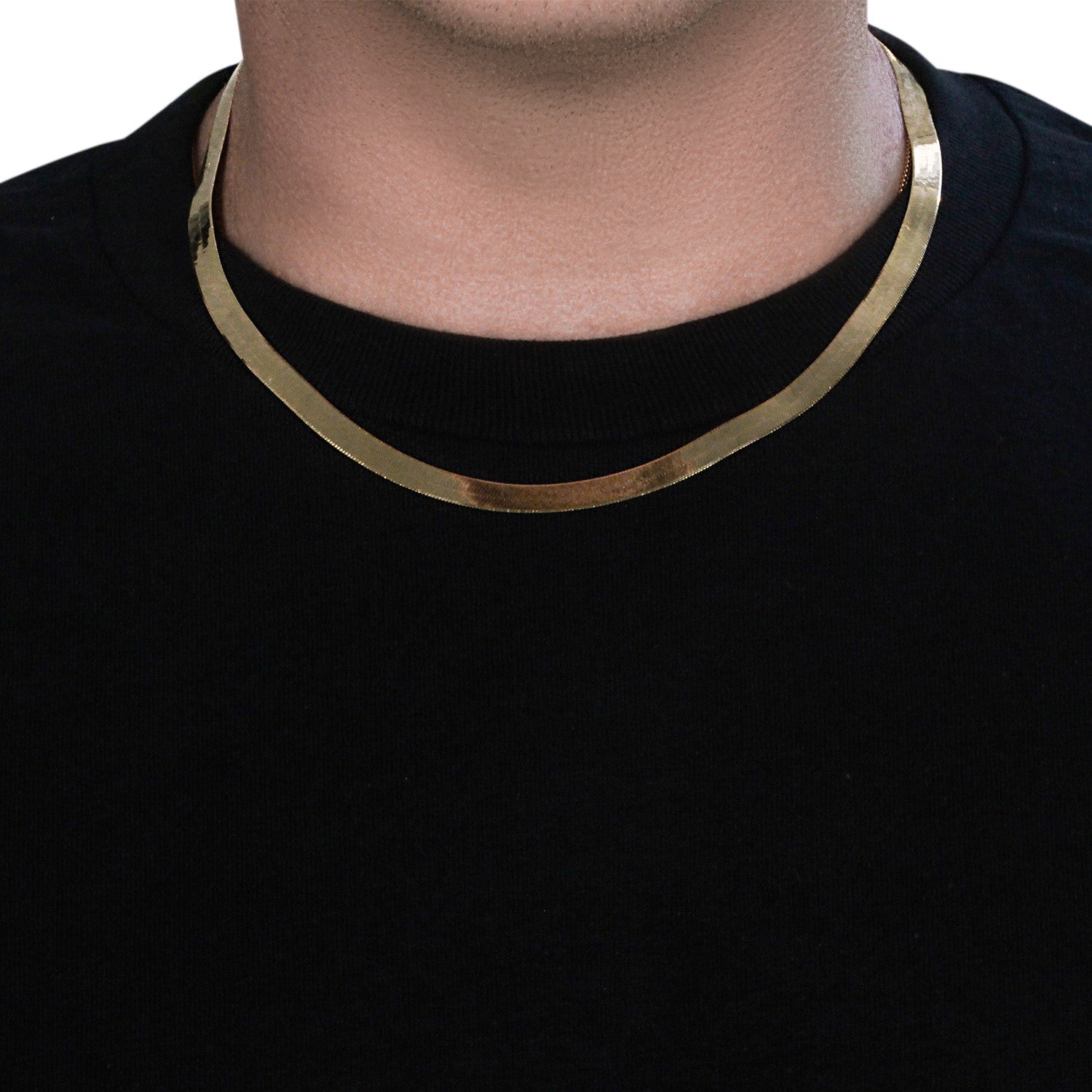 14k Yellow Gold Super Flex Herringbone Chain (6.00 mm) 