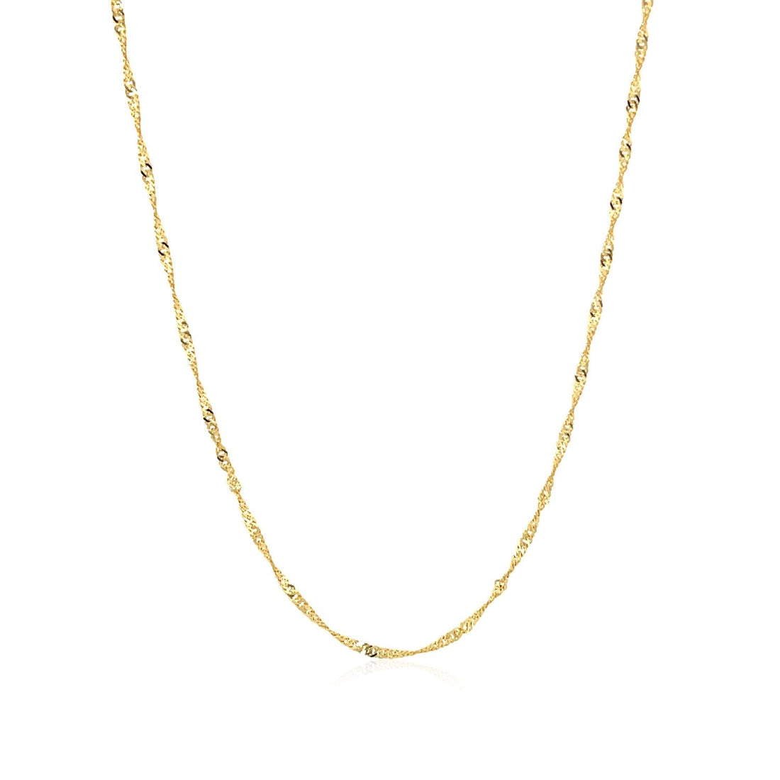 14k Yellow Gold Singapore Chain (1.30 mm) - DestGlow