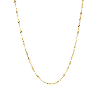 14k Yellow Gold Singapore Chain (1.30 mm) - DestGlow
