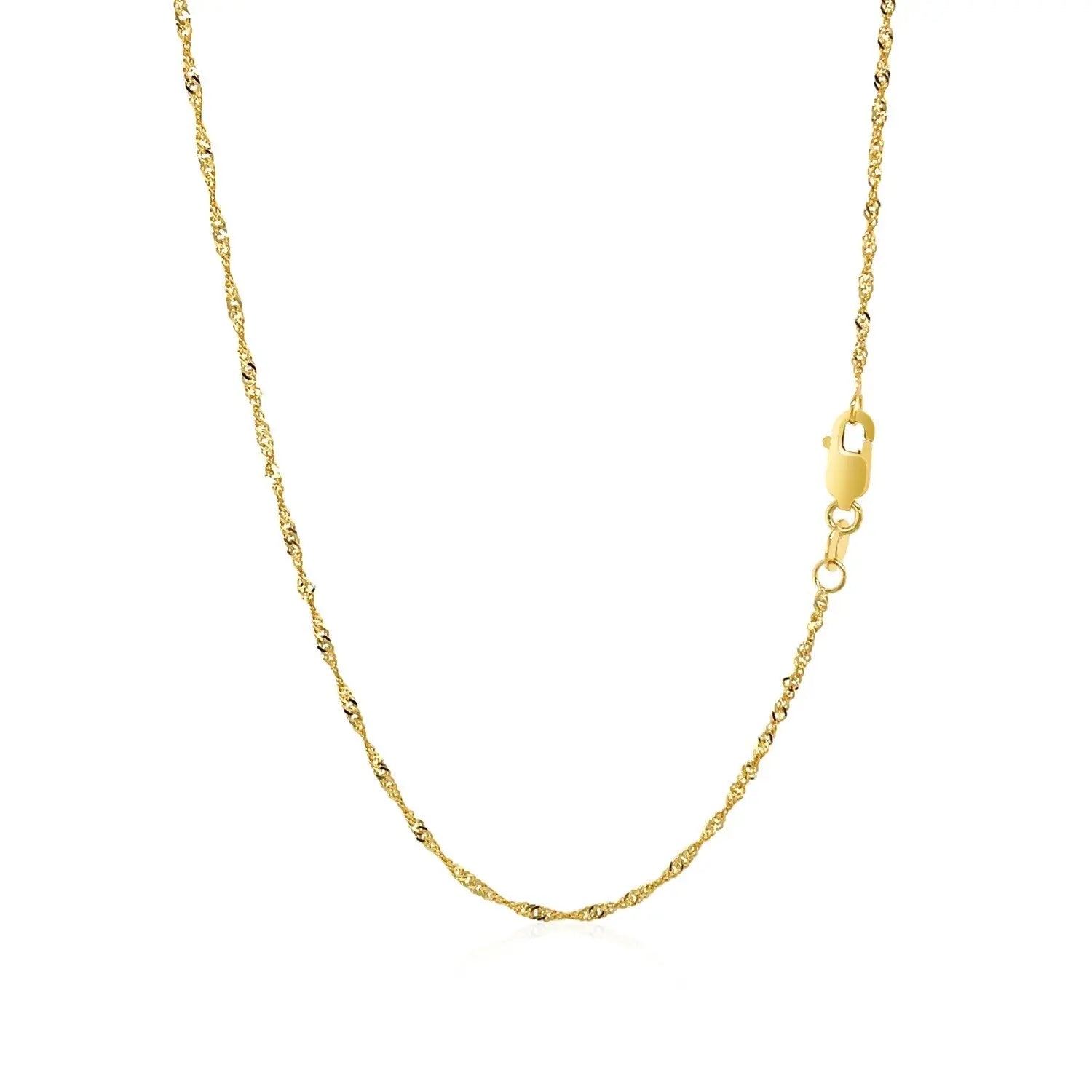 14k Yellow Gold Singapore Chain 1.5mm 