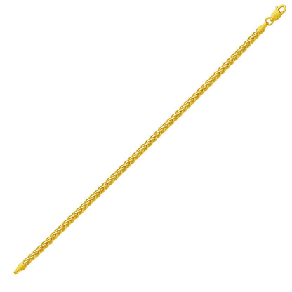 Fine Wheat Chain Bracelet in 10k Yellow Gold by Bids.com