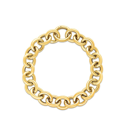 14k Yellow Gold Round Link Bracelet (11.60 mm) 