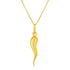 14k Yellow Gold Pendant with Polished Abstract Swirl by Avera Group