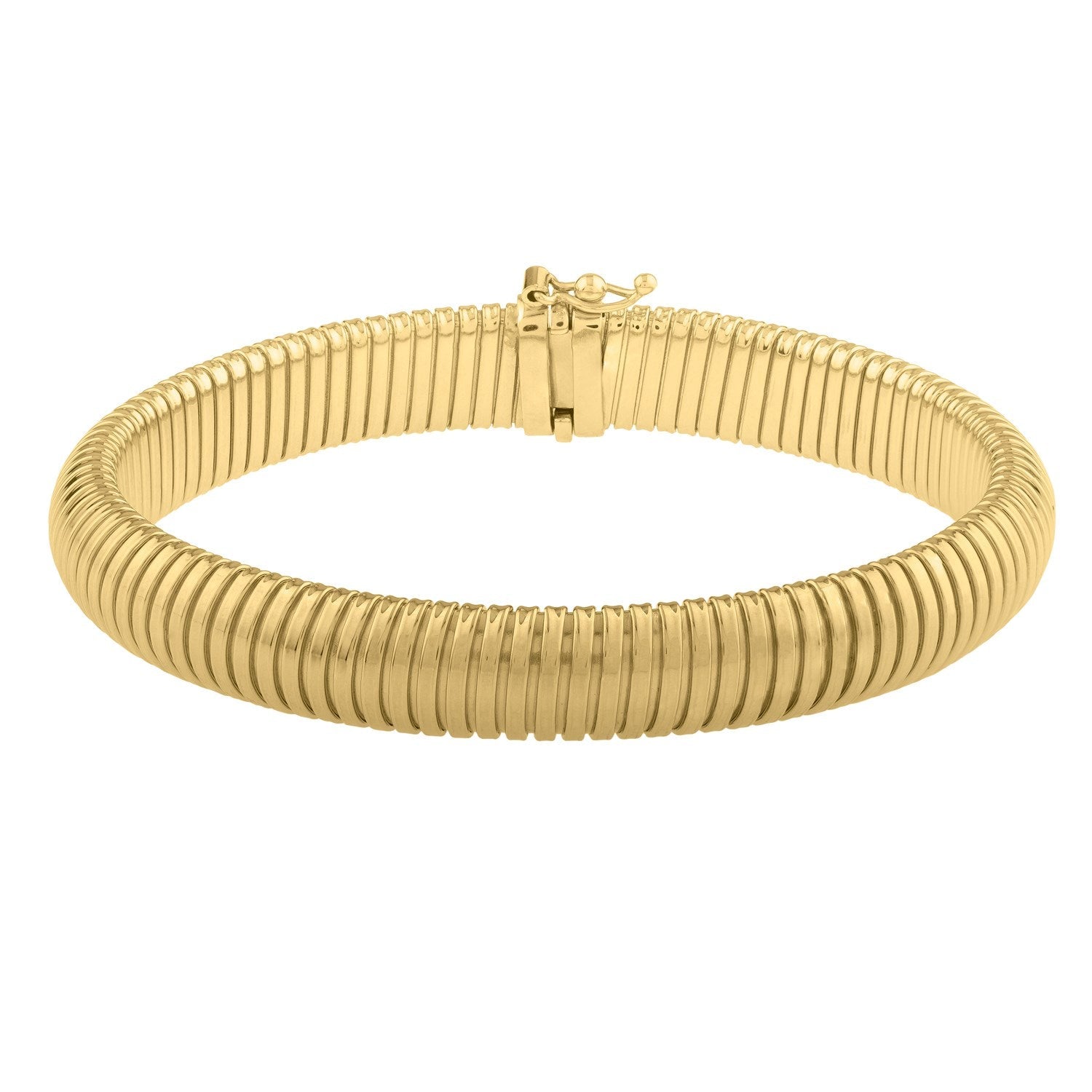 14k Yellow Gold Tubogas Bracelet (9.00 mm) by Bids.com