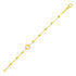 14k Yellow Gold Childrens Bracelet with Angel and Beads 
