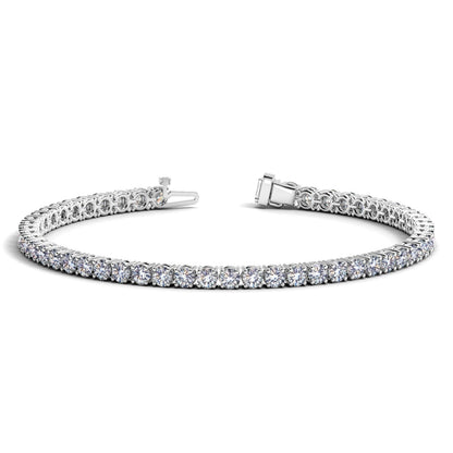 Lab Grown Round Diamond Tennis Bracelet in 14k White Gold (6 cctw F/G VS2/SI1) by Bids.com