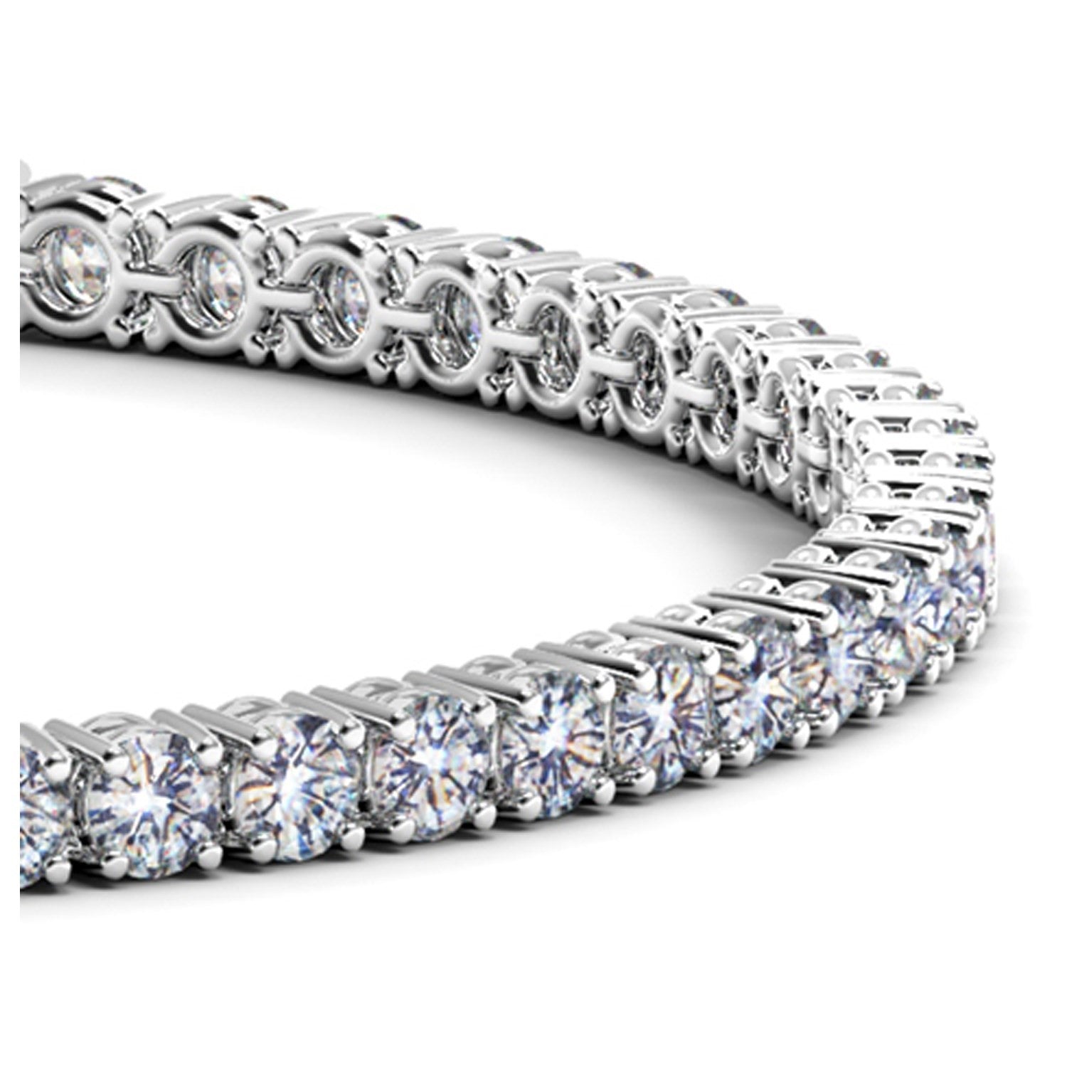 Lab Grown Round Diamond Tennis Bracelet in 14k White Gold (6 cctw F/G VS2/SI1) by Bids.com