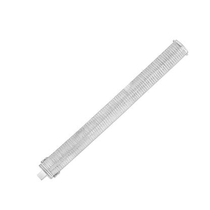 14k White Gold Bold Diamante Flex Bracelet (17.10 mm) by Bids.com